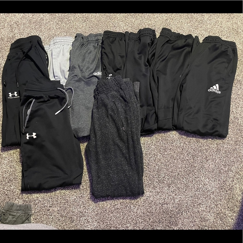 (7 pair) Under Armour & ADIDAS joggers